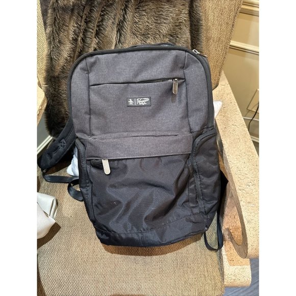 ORIGINAL PENGUIN Laptop Backpack Grey ONE Size‎ - Picture 1 of 5